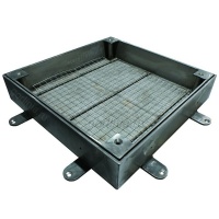 Люк под брусчатку Проспект-ВН из нержавеющей стали съемный - корыто без ручек